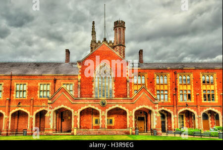 Vista della Queen's University di Belfast - Irlanda del Nord Foto Stock