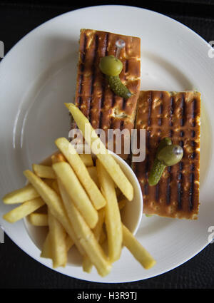 Tacchino affumicato di Avocado e Brie accompagnato a sandwich con Cranberry Relish sul pane turco Foto Stock