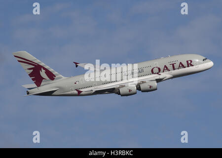 A380 DI QATAR Foto Stock