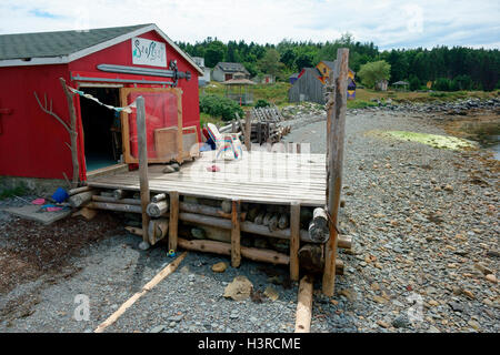 Grande Isola Tancook, Nova Scotia, Canada mostra mare Myst shop Foto Stock