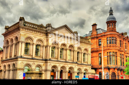 Edifici nel centro della città di Belfast - Irlanda del Nord Foto Stock