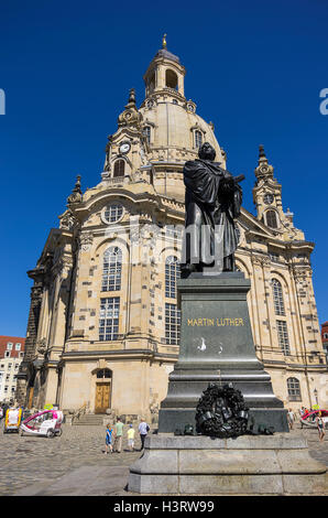 Martin Luther Memorial, Dresda, Sassonia, Germania. Foto Stock