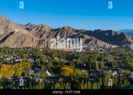 Leh vista città. Leh Ladakh, India Foto Stock