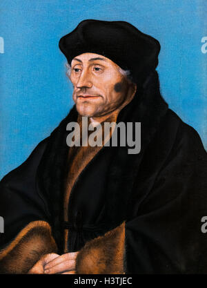 Erasmus. Ritratto di desiderio Roterodamus Erasmus (1466-1536), da Lucas Cranach il Vecchio, 1530-36 Foto Stock