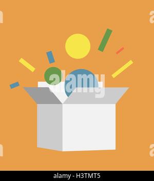 Uno stile piatto illustrazione vettoriale Box icona Illustrazione Vettoriale