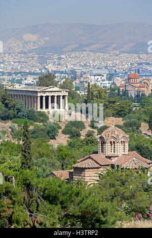 Tempio di Efesto, la chiesa dei santi apostoli santi apostoli di solaki, agii apostoli, Atene, Grecia Foto Stock