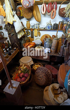 Dispensa, museo vecchio Frisone house, Keitum, Sylt, Nord Isole Frisone, Frisia settentrionale, Schleswig-Holstein, Germania Foto Stock