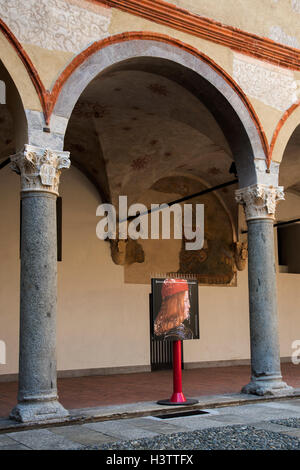 Castello Sforzesco, gli archi e le immagini d'arte, Milano, Italia, Europa Foto Stock