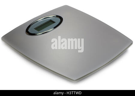 Grigio digitale scala bagno, isolata, Grandi Closeup dettagliato, argento in vetro grigio Foto Stock