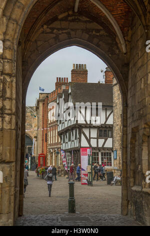 Casa Leigh-Pemberton attraverso Bailgate, Lincoln, Lincolnshire, Inghilterra Foto Stock