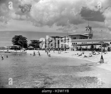 1930s 1940s LA PLAYA BEACH VICINO A L'AVANA CUBA Foto Stock