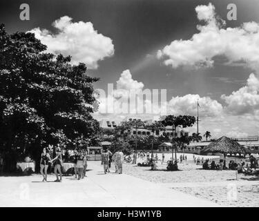 1930s 1940s LA PLAYA BEACH HAVANA CUBA Foto Stock