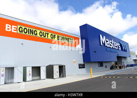 Masters - Australian negozio di ferramenta di andare fuori del business Foto Stock