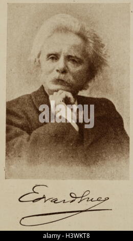 Ritratto fotografico di Edvard Grieg (1843-1907) un compositore norvegese e il pianista. In data xx secolo Foto Stock