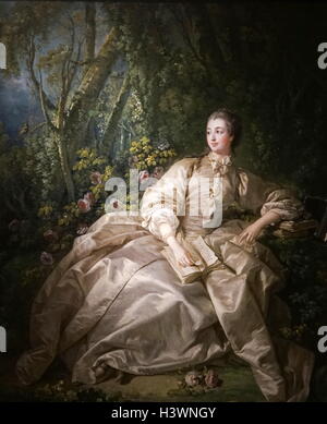 Pittura intitolato Madame de Pompadour da François Boucher (1703-1770) un pittore francese di stile rococò. Datata xviii secolo Foto Stock