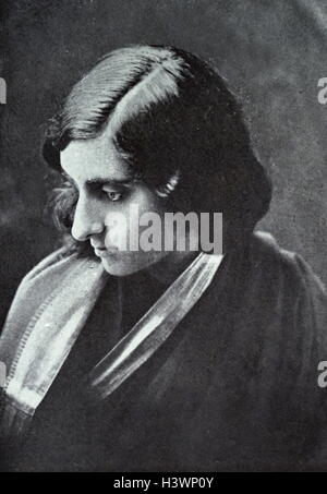 Ritratto fotografico di Indira Priyadarshini Gandhi (1917-1984) una figura centrale del partito del Congresso nazionale indiano e il Primo Ministro dell'India. In data xx secolo Foto Stock