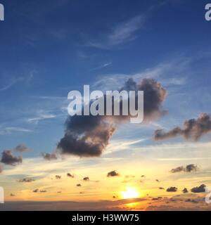 Cloudscape al tramonto, Fanoe, Danimarca Foto Stock
