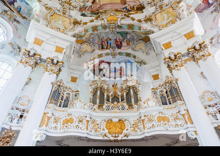 In Germania, in Baviera, Allgau, Steingaden, Wieskirche Foto Stock