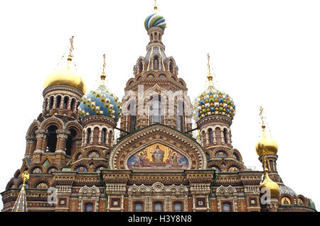 La Russia, San Pietroburgo, Cristo Auferstehungskirche, facciata, dettaglio, San Pietroburgo, Sankt-Peterburg, Salvatore è la chiesa, 'saviour la chiesa sul sangue", chiesa, fede, la religione, la struttura presenta uno stile architettonico, architettura, alto-in russo, cultu Foto Stock