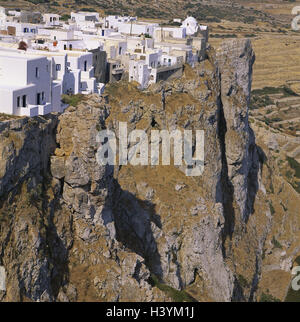 GR " isola Cicladi Folegandros, Chora, vista locale, rock, il Mare Egeo Foto Stock
