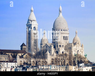 Basilica del Sacro Cuore a Montmartre, Parigi Foto Stock