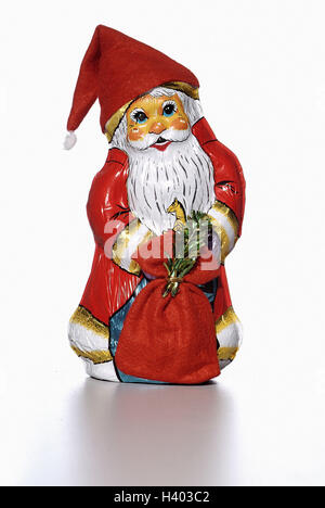 Il cioccolato Nicholas, custodia, cap, solo editorialmente! Nicholas, yule tide, periodo natalizio, cioccolato, dolci, dolcemente, dolcezza, cioccolato Nicholas, amichevole, infantile, infanzia, still life, la fotografia del prodotto, tagliate, studio Foto Stock