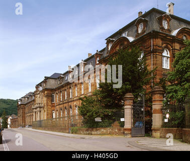 Germania, Saarland, Mettlach, edificio società Villeroy & Boch, Europa, distretto di Merzig-Wadern, edificio ex'abbazia benedettina, azienda, produzione, ceramiche, Economia, industria Foto Stock