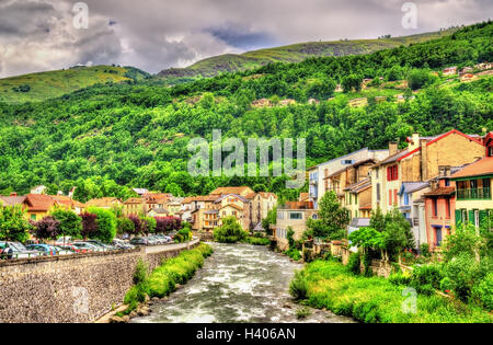 Il fiume Ariege in Ax-les-Thermes - Francia, Midi-Pirenei Foto Stock
