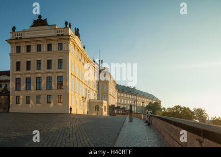 Autunno mattina a Hradcany a Praga, Repubblica Ceca. Foto Stock