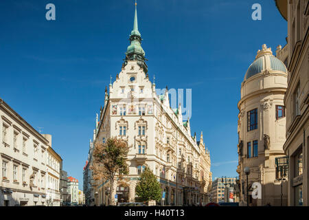 Pomeriggio autunnale in Prague Old Town, Repubblica Ceca. Foto Stock