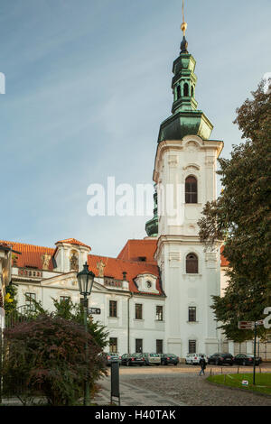 Serata autunnale presso il Monastero di Strahov a Praga, Repubblica Ceca. Foto Stock