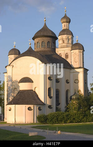 In Germania, in Baviera, floodgate brook, chiesa di Maria Pear Tree, estate, Europa, Svevo, la Chiesa del pellegrinaggio " dei nostri cari donna nel pear tree", tedesco fine pellegrinaggio, chiesa, costruzione sacra, struttura, architettura, avviare i lavori di costruzione in 16 Foto Stock