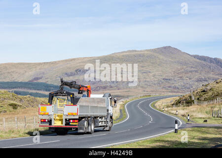 La Crimea Pass o Bwlch y Gorddinan (A470) cerca da Blaenau Ffestiniog verso Betws-y-Coed, Snowdonia National Park, il Galles Foto Stock