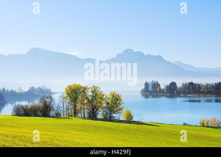 In Germania, in Baviera, est Allgäu, Forggensee, vicino a Füssen (città), Foto Stock