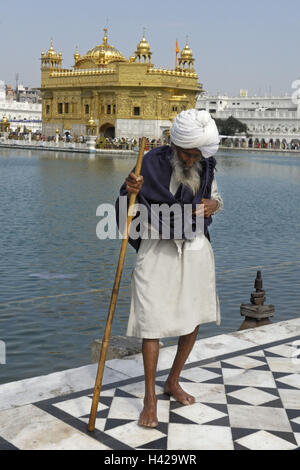 India, Amritsar e tempio dorato, Lakeside, indiano, Foto Stock