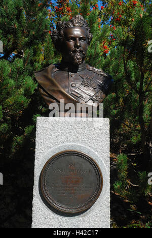 In Germania, in Baviera, Duke's stato, busto di re Ludwig II, Foto Stock