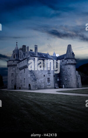 Francia, Bretagna, Finisterre, Sibril, château de Kérouzére, crepuscolo, Foto Stock