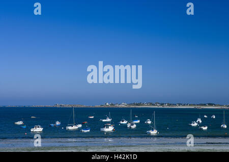 Francia, Bretagna, Finisterre, Curnic, Spiaggia, Porto, stivali, l'Atlantico, Foto Stock