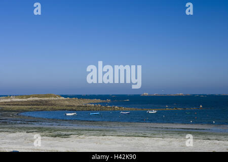 Francia, Bretagna, Finisterre, Curnic, Spiaggia, Porto, stivali, l'Atlantico, Foto Stock