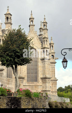 Francia, Bretagna Lampaul-Guimiliau, chiesa, facciata, dettaglio Foto Stock