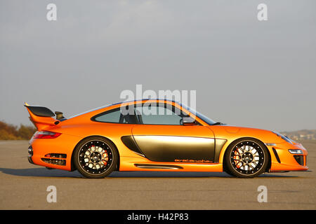 Porsche Gemballa Avalanche GTR 750, arancione, pagina sulla destra, alcuna proprietà di rilascio, Foto Stock