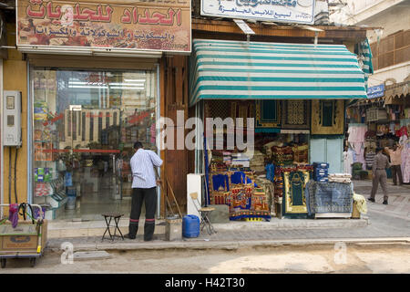 Arabia Saudita, provincia Makka, Jeddah, Città Vecchia, negozi, Foto Stock