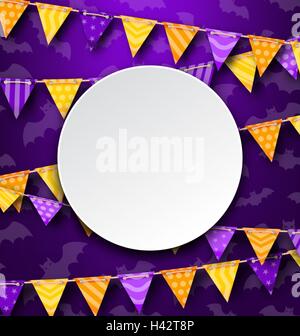 Scheda di pulizia con colorati Bunting Illustrazione Vettoriale