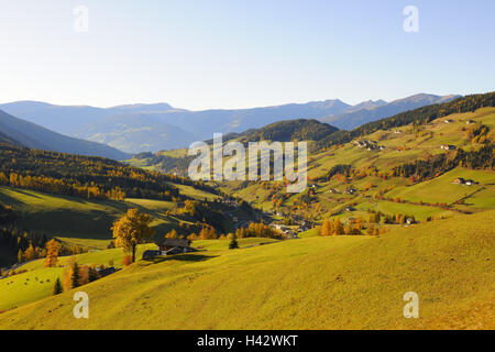 L'Italia, Alto Adige, Dolomiti, Villnösstal, Santa Maddalena, Foto Stock