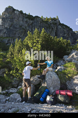 La Slovenia, il parco nazionale del Triglav, giovane, passeggiate, break, Foto Stock