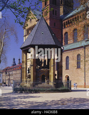 In Germania, in Renania Palatinato, Speyer, Cattedrale imperiale, il Mount Olive, Speyerer cattedrale, Cattedrale Maria pezzo e pezzo Stephan, nella chiesa cattedrale, chiesa, costruzione sacra, struttura, storicamente, in stile romantico, architettura, luogo di interesse, l'UNESCO-patrimonio culturale mondiale, un punto di riferimento Foto Stock