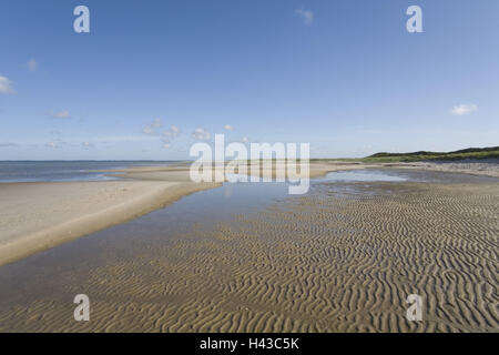 Germania, SCHLESWIG-HOLSTEIN, Sylt, Rantum, Hörnum, watt, l'isola del Mare del Nord Mare del Nord Foto Stock