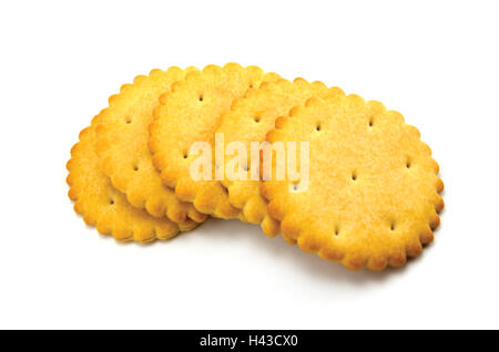 Cracker closeup, isolato, grande orizzontale dettagliata macro studio shot Foto Stock