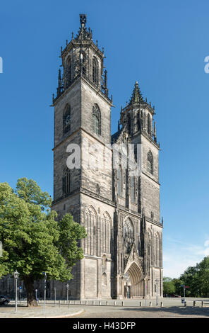 Cattedrale di Magdeburgo, Magdeburgo, Sassonia-Anhalt, Germania Foto Stock