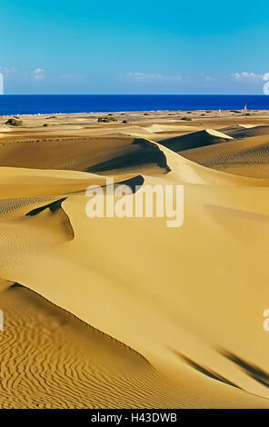 Maspalomas dune di sabbia, vista in elevazione, gran canaria isole canarie Spagna Foto Stock